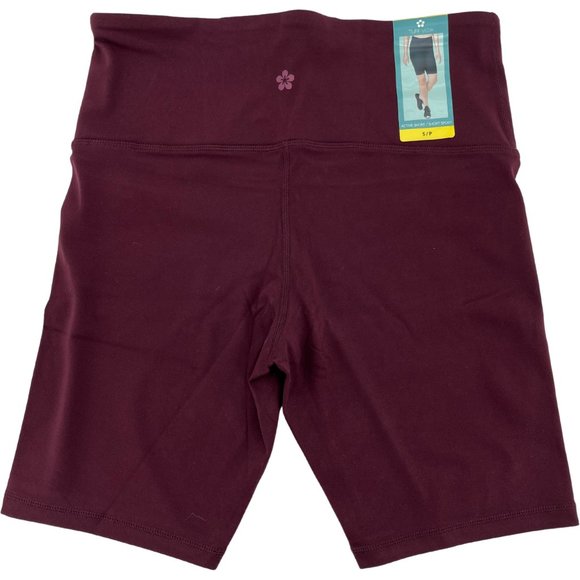 Tuff Veda | Women's Active Shorts | Burgundy | Small - Picture 2 of 2